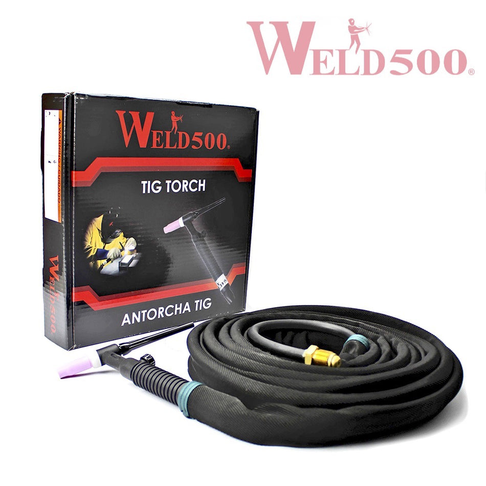 ANTORCHA TIG 200 AMP 25 FT FLEX C/VALV ENF/AIRE UN CABLE
